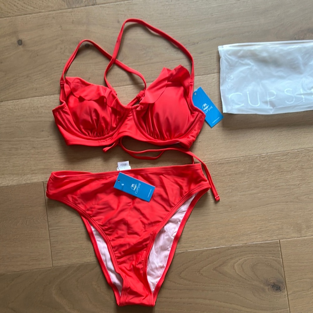 Cupshe Red Bikini Set